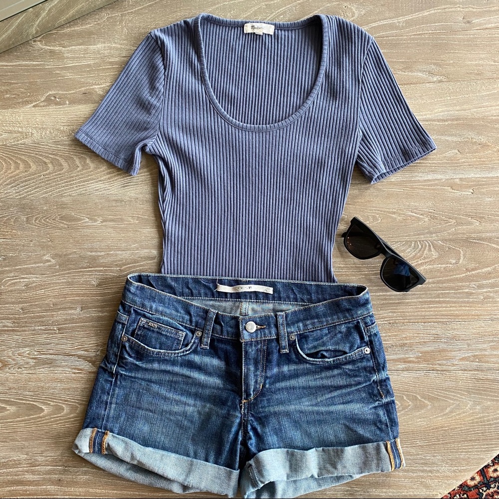 Madewell Cameo Ribbed Bodysuit Thong size M
